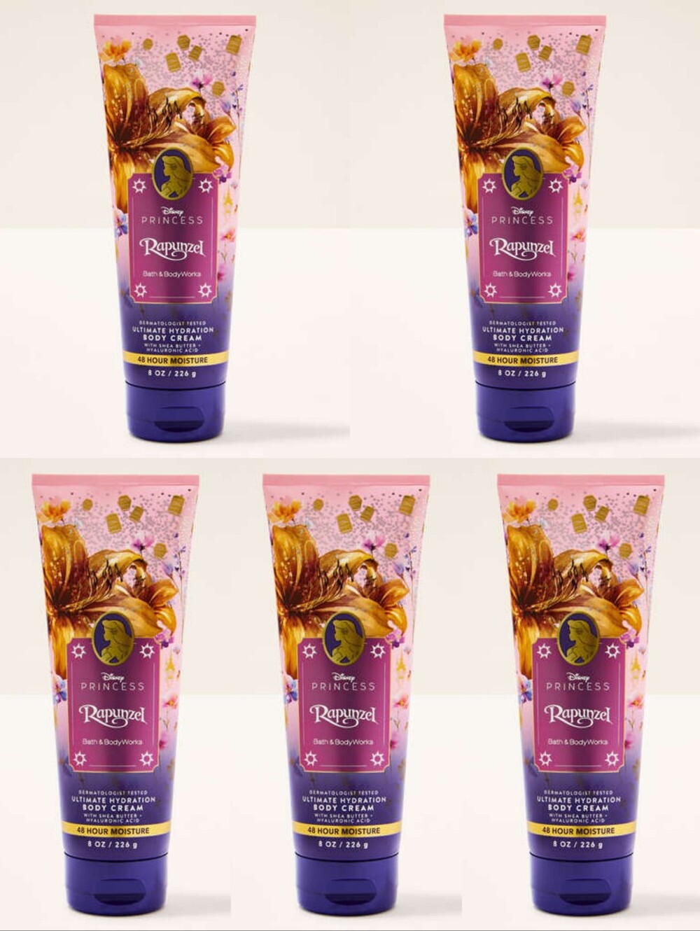 Bath & Body Works Rapunzel Princess Body Cream Set of 5 NEW Rare